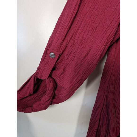 SOFT SURROUNDINGS Everly Cowl Neck Gauze Maxi Dress Size XL Berry Pink - Picture 8 of 10